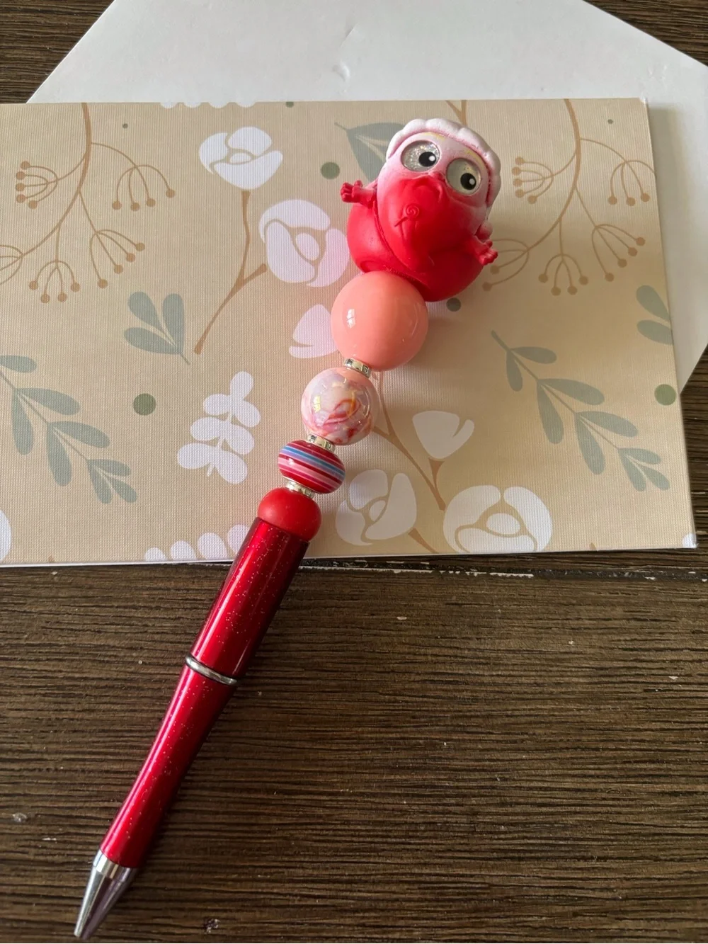 Disney Doorables: Nightmare Before Christmas: Santa Claws handmade beaded pen
